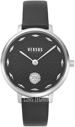 Versus by Versace La Villette Czarny/Skóra Ø36 mm VSP1S0119