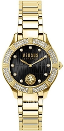 Versus by Versace Canton Road Czarny/Stal w odcieniu złota Ø36 mm VSP261719