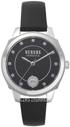 Versus by Versace Chelsea Czarny/Skóra Ø34 mm VSP510118