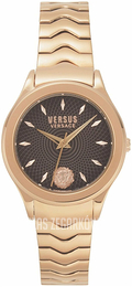 Versus by Versace Mount Pleasant Brązowy/Stal w kolorze różowego złota Ø34 mm VSP561518