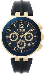 Versus by Versace Logo Gent Niebieski/Skóra Ø45 mm VSP762218
