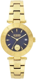 Versus by Versace Logo Niebieski/Stal w odcieniu złota Ø36 mm VSP772718