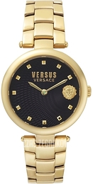 Versus by Versace Buffle Bay Czarny/Stal w odcieniu złota Ø37 mm VSP870718