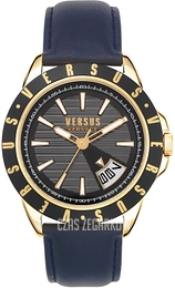 Versus by Versace Czarny/Skóra Ø45 mm VSPET0419