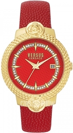 Versus by Versace Mouffetard Czerwony/Skóra Ø39 mm VSPLK2019