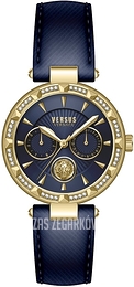 Versus by Versace Sertie N Crystal Niebieski/Skóra Ø36 mm VSPOS3521