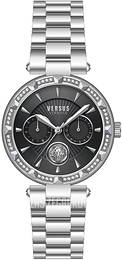 Versus by Versace Sertie N Crystal Czarny/Stal Ø36 mm VSPOS3821