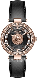 Versus by Versace Serie N Crystal Czarny/Skóra Ø36 mm VSPQ13621