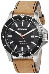 Wenger Seaforce Czarny/Skóra Ø43 mm 01.0641.125