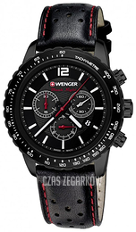 Wenger Roadster Czarny/Skóra Ø45 mm 01.0853.108