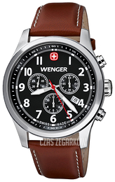 Wenger Terragraph Czarny/Skóra Ø43 mm 10543102