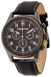 Wenger Terragraph Czarny/Skóra Ø43 mm 10543104
