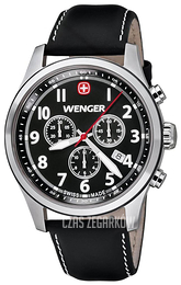 Wenger Terragraph Czarny/Skóra Ø43 mm 543.101