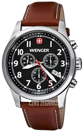 Wenger Terragraph Czarny/Skóra Ø43 mm 543.102