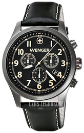 Wenger Terragraph Czarny/Skóra Ø43 mm 543.104