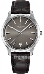 Zenith Captain Central Second Szary/Skóra Ø40 mm 03.2020.670-22.C498