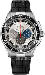 Zenith El Primero Srebrny/Guma Ø45 mm 03.2066.405-69.R515