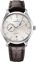 Zenith Captain Srebrny/Skóra Ø40 mm 03.2122.685-01.C498