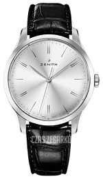 Zenith Captain Srebrny/Skóra Ø42 mm 03.2270.6150-01.C493