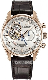 Zenith El Primero Chronomaster Srebrny/Skóra Ø42 mm 18.2080.4021-01.C494