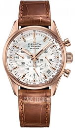 Zenith El Primero Biały/Skóra Ø38 mm 18.2150.400-82.C709