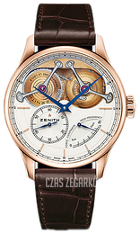 Zenith El Primero Biały/Skóra Ø45 mm 18.2210.4810-01.C713