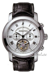 Audemars Piguet Jules Audemars Chronograph Tourbillon Srebrny/Skóra Ø43 mm 26010BC.OO.D002CR.01