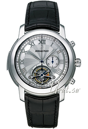 Audemars Piguet Jules Audemars Minute Repeater Tourbillon Chronograph Srebrny/Skóra Ø43 mm 26050PT.OO.D002CR.01