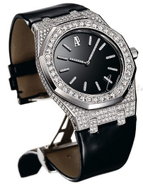 Audemars Piguet Royal Oak Czarny/Skóra Ø28 mm 15154BC.ZZ.D004CU.01