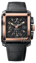 Baume & Mercier Hampton Czarny/Skóra 48x37 mm MOA8825