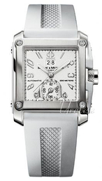 Baume & Mercier Hampton Biały/Guma 45x34 mm MOA8839