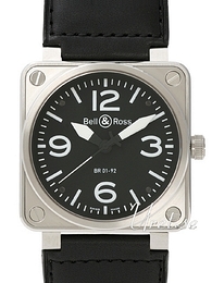 Bell & Ross Instrument Czarny/Skóra 46x46 mm BR0192BL