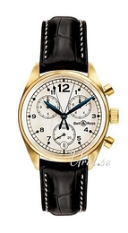 Bell & Ross Vintage Biały/Skóra BR120YGWL