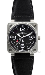 Bell & Ross Aviation Czarny/Guma 46x46 mm BR 01-97 Reserve De Marche