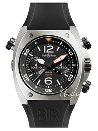 Bell & Ross Marine Czarny/Guma Ø44 mm BR 02-94 Steel