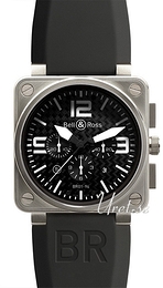 Bell & Ross Instrument Czarny/Guma 46x46 mm BR0194TIT