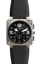 Bell & Ross Instrument Szary/Guma 46x46 mm BR0194TITAN-CHRONO