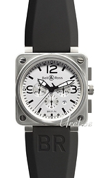 Bell & Ross Instrument Biały/Guma 46x46 mm BR0194WHT