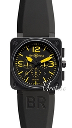 Bell & Ross Instrument Czarny/Guma 46x46 mm BR0194YEL