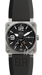 Bell & Ross Instrument Czarny/Guma 42x42 mm BR0351GMT
