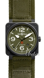 Bell & Ross Instrument Zielony/Tkanina 42x42 mm BR0392MIL