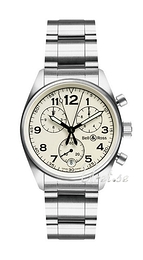 Bell & Ross Vintage Biały/Stal VIN120BEI