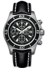 Breitling Superocean II Chronograph Czarny/Skóra Ø44 mm A13341-011