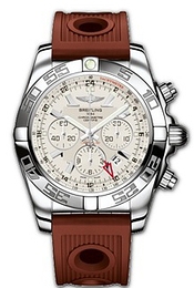 Breitling Chronomat GMT Biały/Guma Ø47 mm AB0410-0418