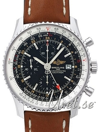 Breitling Navitimer World Czarny/Skóra Ø46 mm A2432212-B726-439X-A20BA.1