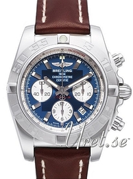 Breitling Chronomat 44 Niebieski/Skóra Ø43.5 mm AB011011-C788-437X-A20BA.1