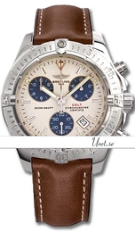 Breitling Chrono Colt Srebrny/Skóra Ø41 mm A73380-261 Brown Calf