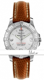 Breitling Colt Oceane Srebrny/Skóra Ø33 mm A77380-1716 Brown Lizard