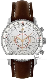 Breitling Montbrillant Biały/Skóra Ø38 mm A41370-041 Brown Calf