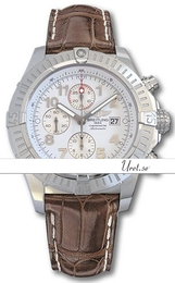 Breitling Super Avenger Biały/Skóra Ø48 mm M13370-3014